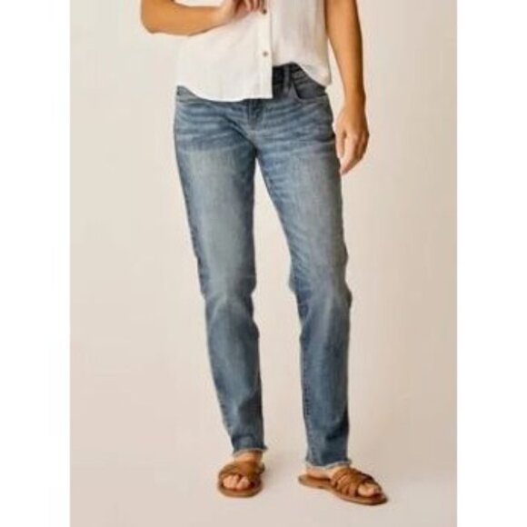 Carve Designs Carson Jeans Womens 8 Blue Raw Hem Tapered Leg Casual Weekend - Picture 1 of 14